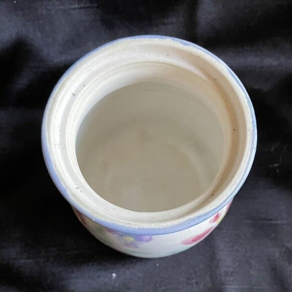 Clouds Folsom Pottery Cup or Vase Floral Handmade 1993 Signed 3" Tall Vintage S - Picture 3 of 4